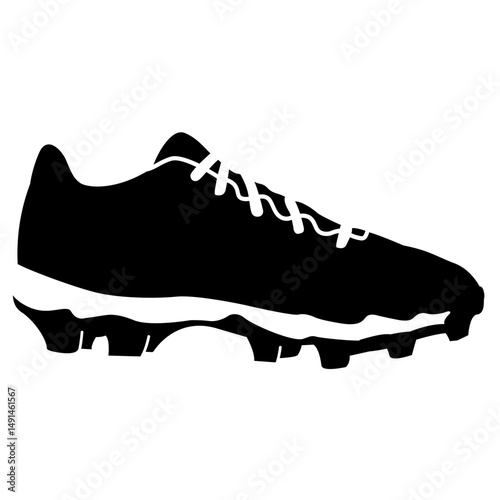 softball shoes glyph icon vector