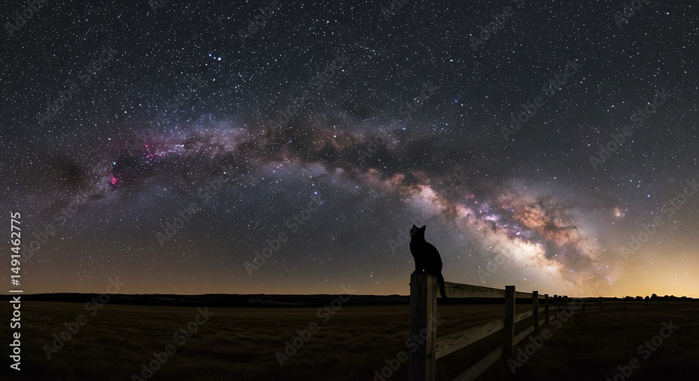 Fototapeta premium Celestial Sentinel AI Generated