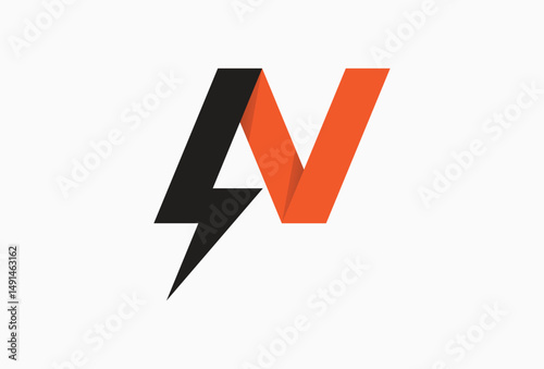 Initial N Thunderbolt Electric Power Energy Logo Design Element Free Download Initial N Thunderbolt Electric Power Energy Logo Design Element - GFXLoad