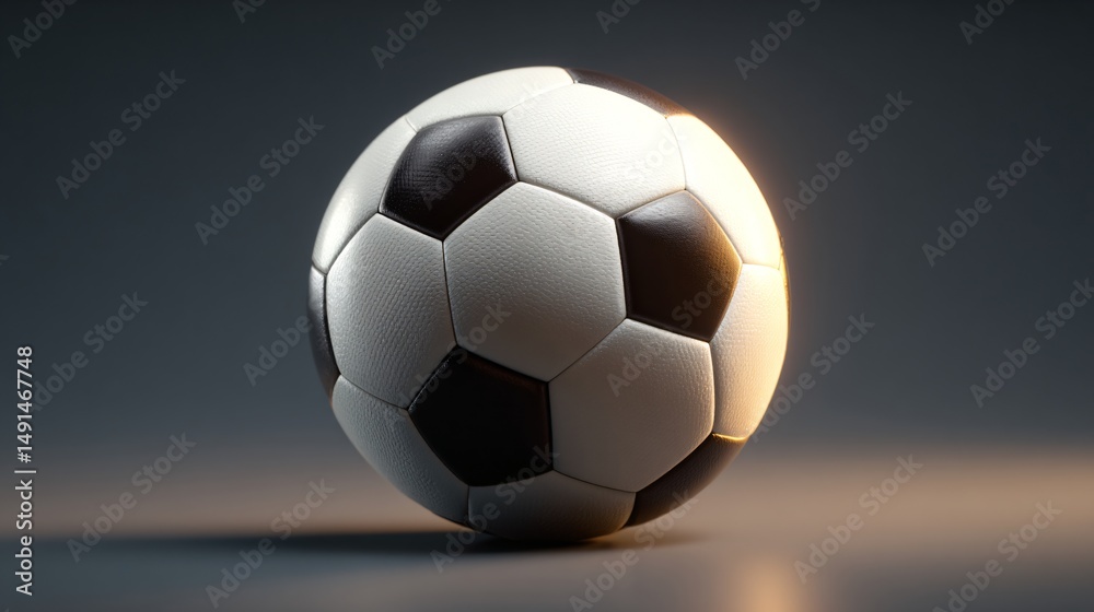 Obraz premium Soccer Ball on Transparent Background for Sports Design Projects