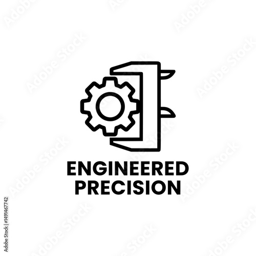 engineered precision outline icon or precision icon vector isolated. Best engineered precision outline icon for any product related about precision.