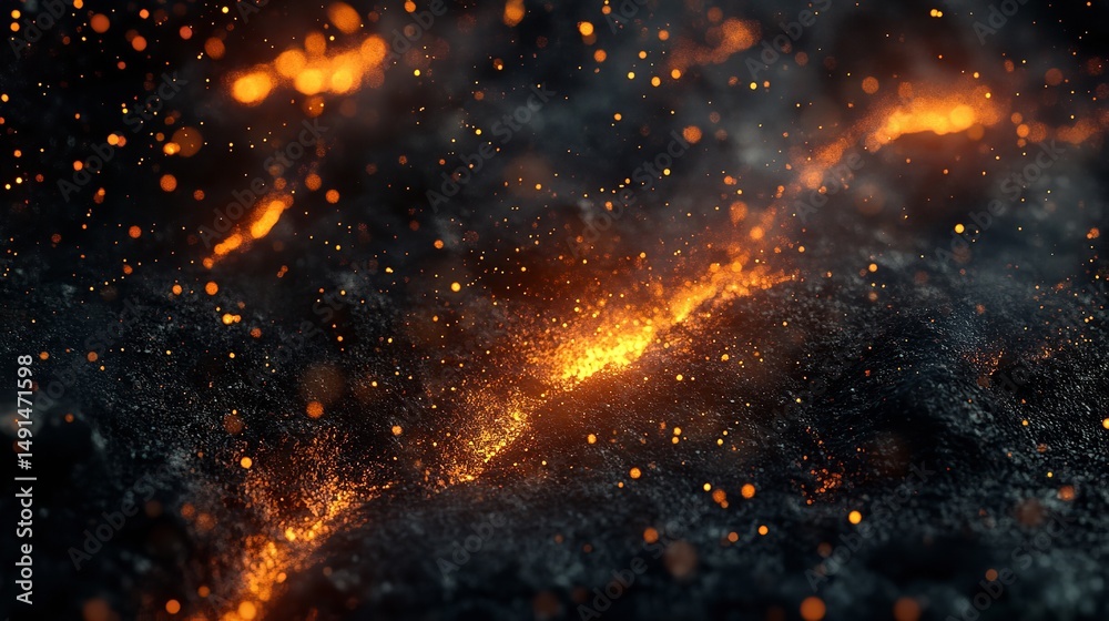 Naklejka premium Vast Spiral Galaxy Star Cluster in Deep Space