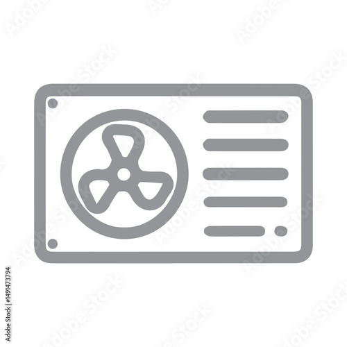 gray exhaust fan icon
