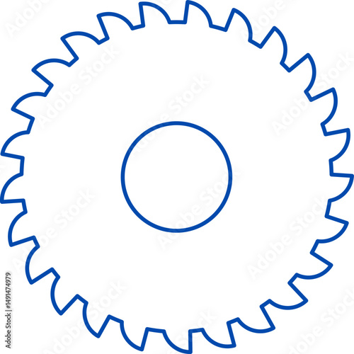 Circular saw blade. Circular saw blade with sharp teeth