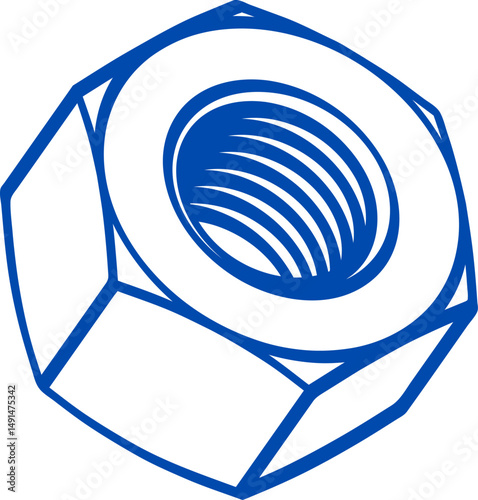 Bolt Nut Vector. Screw nut bolt. Bolts and nuts vector 3D isometric set, repair and maintenance service concept. Realistic stainless steel bolt and nut icon. Set of isometric screw-nuts and bolts.