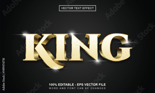 Editable king text effect
