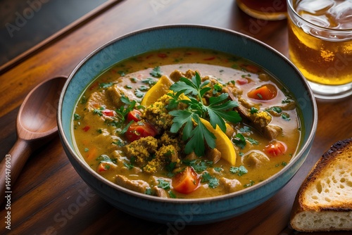 Bush Tucker Soup - Australian Food Experience: Explore the Bold, Unique Taste of Native Australian Bush Foods in This Flavorful Soup, Packed with Nutrients and History from the Outback’s Natural Bount photo