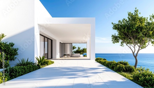 Coastal Modern Villa Retreat on the Sea Luxury design  landscape.