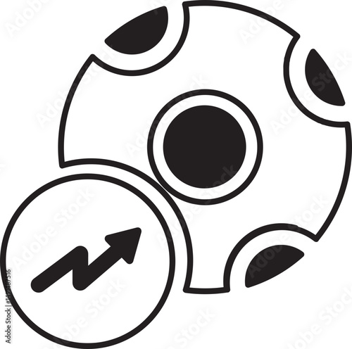 outline football progress icon