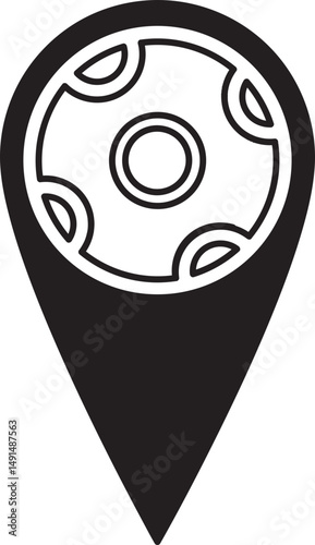 soccer ball location icon