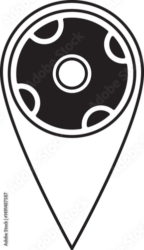 outline football location icon