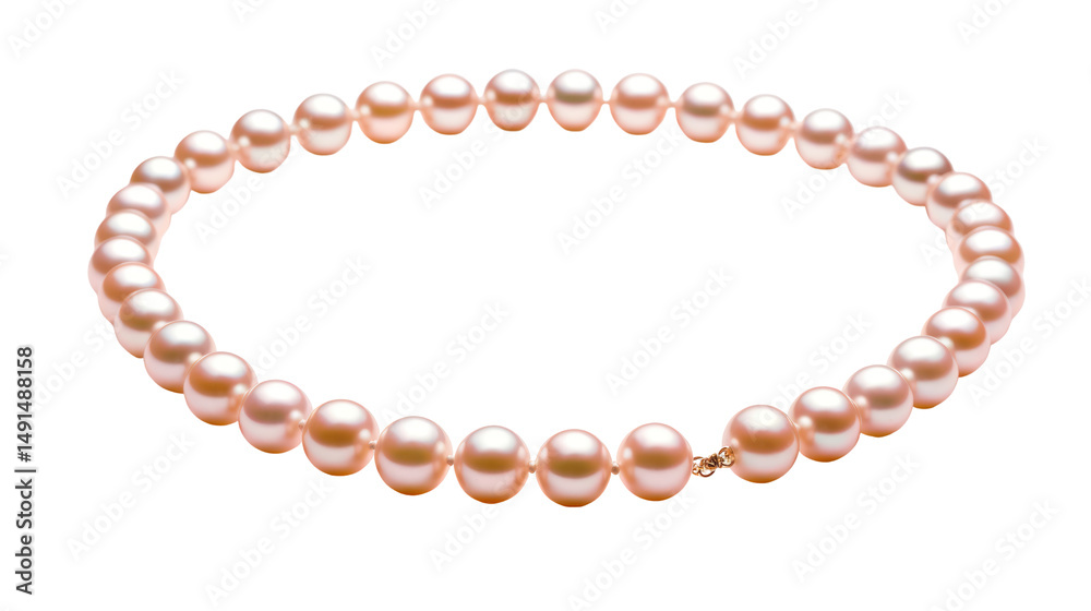 Obraz premium Pearl Necklace Isolated on White Background