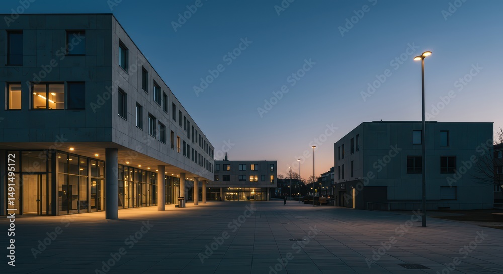 Obraz premium Modern Architecture at Twilight