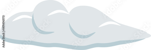 Simple Cartoon Cumulus Cloud Illustration