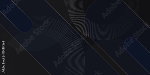 Abstract pattern background, golden lines with black background. Luxury modern premium background