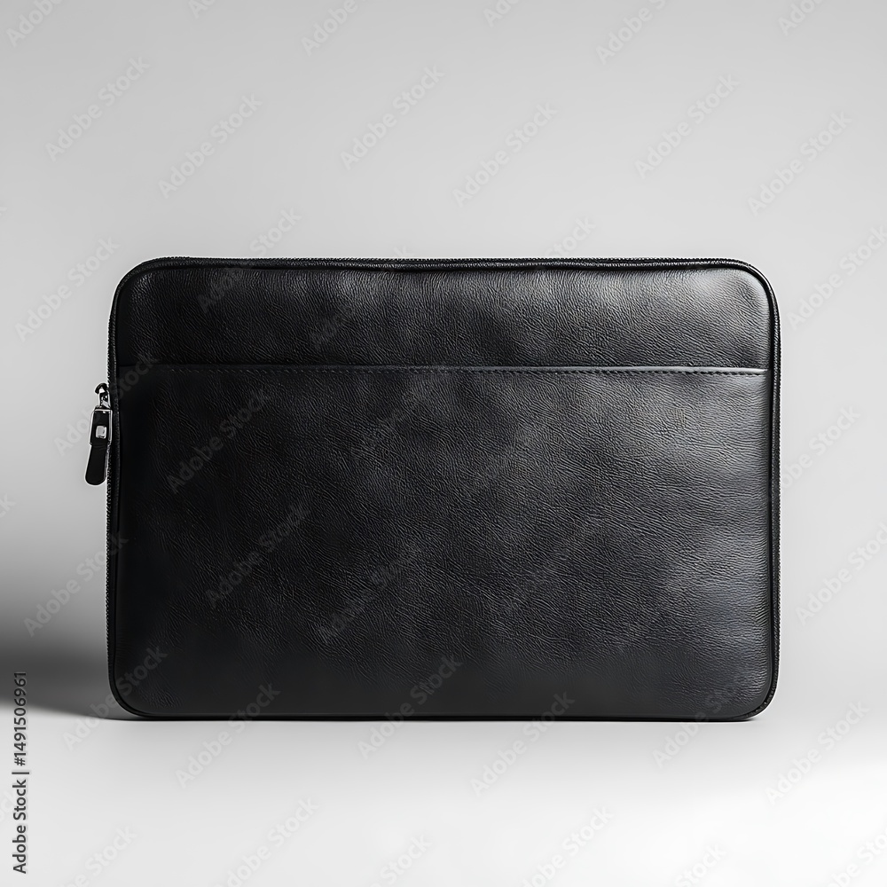 Fototapeta premium Minimal laptop sleeve mockup, no label, professional photography setup