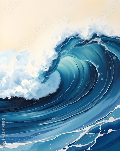 calm ocean wave art, Pacific wave painting, Atlantic wave painting, ocean current painting, wave texture painting, roaring wave art, ocean tide painting, large wave painting, minimal wave painting, re