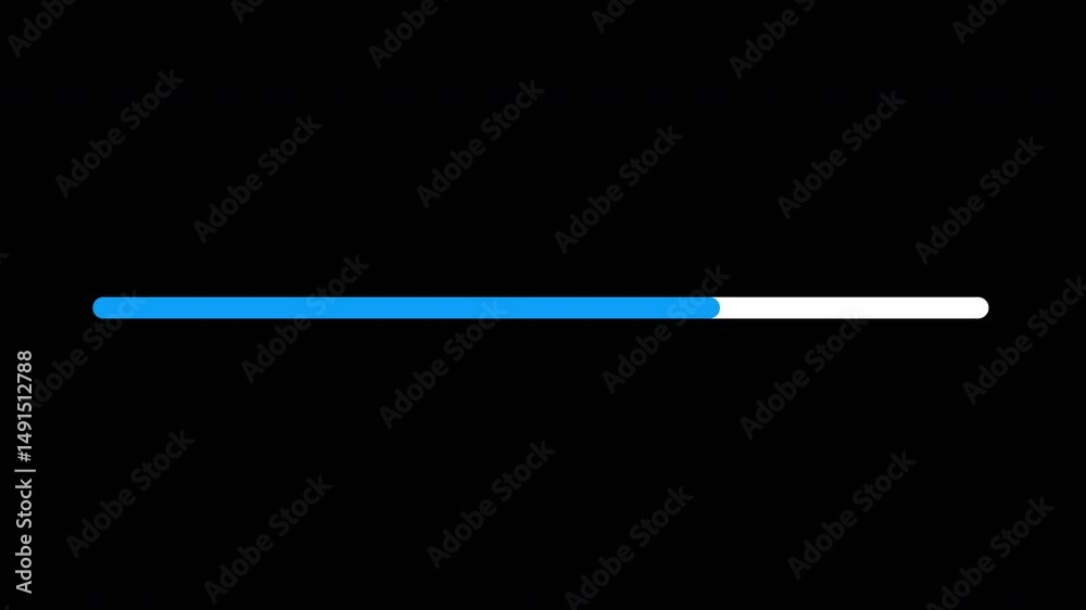 loading bar progress upload or download circle Waiting loop Animation video with alpha channel.