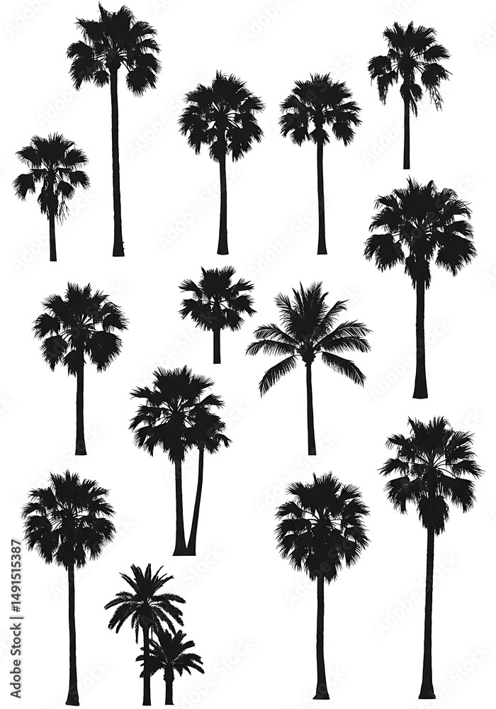 Obraz premium Midnight Palms AI Generated