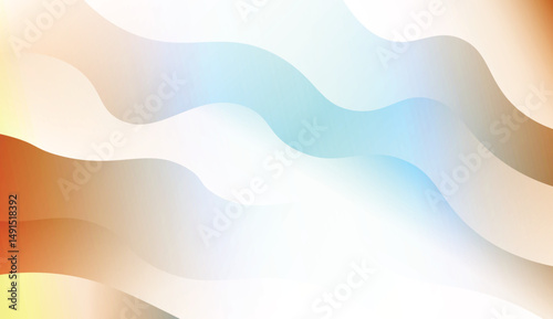 Template Background With Wave Geometric Shape. Design For Cover Page, Poster, Banner Of Websites. Vector Illustration with Color Gradient.