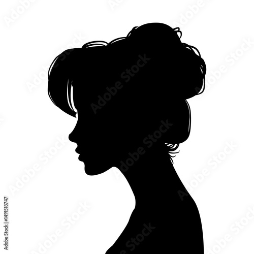 Vector silhouette of a woman