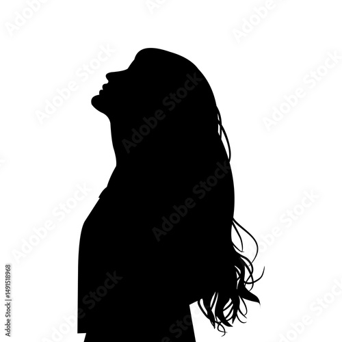 Vector silhouette of a woman