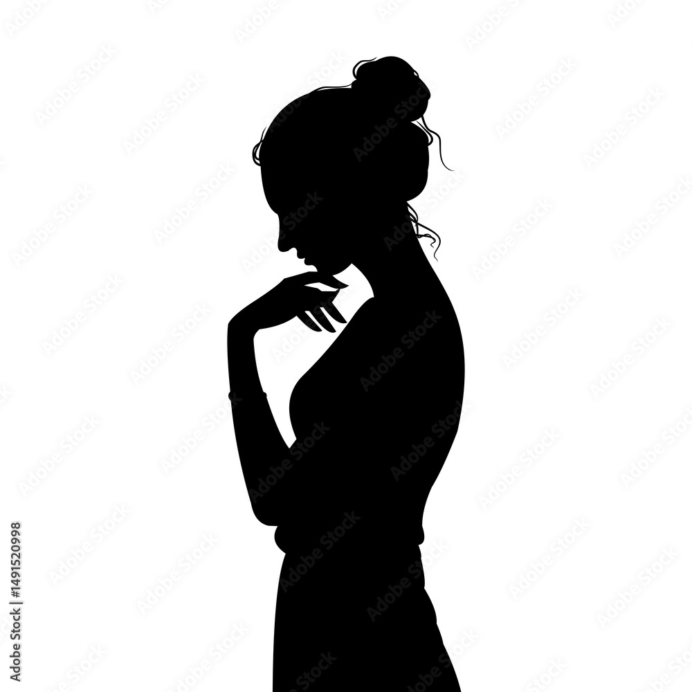 Vector silhouette of a woman Vector silhouette of a woman