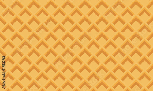 Seamless pattern of waffle. Ice cream cone texture. Waffle background.