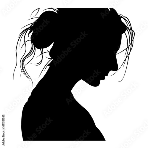 Vector silhouette of a woman