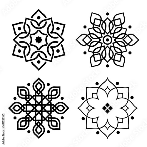 Islamic Ornament vector isolated white background
