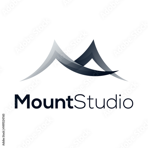 logo letter a M gradient illustration effect