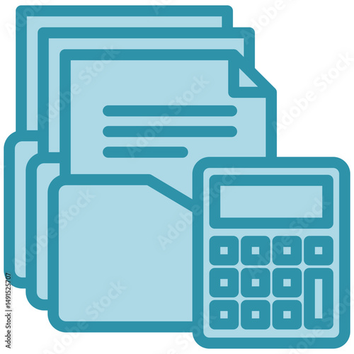 File Folder dual tone blue color, mini illustration icon. use for modern concept, print, UI, UX kit, web and app development. Vector related to sales, logistic and ecommerce
