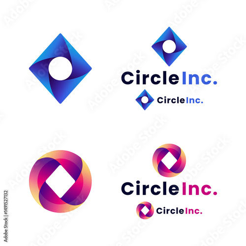 3D Logo Inspiration and Gradient Vector Illustration