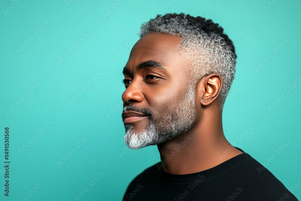 Obraz premium A charismatic male posing naturally in a studio. A happy man in a studio photo. A vibrant male with a lively and glowing personality. A cheerful and poised gentleman standing elegantly.