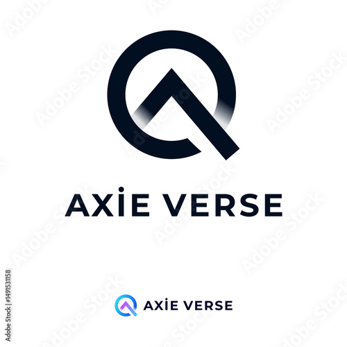 logo letter a M gradient illustration effect