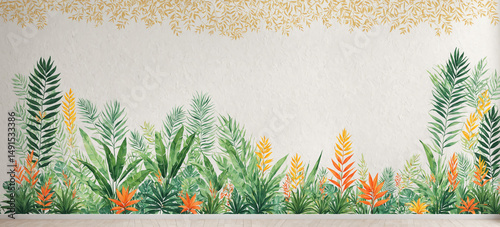 decorative wall mural with ...