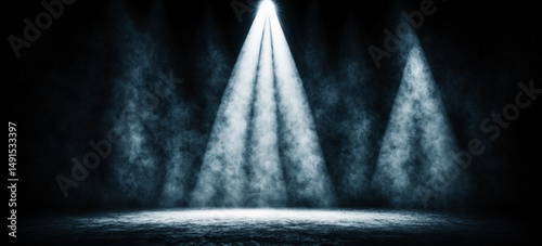 dark empty stage or room il...