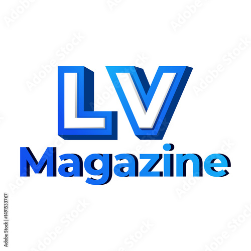 Vectors Gradient initials LV effect logo