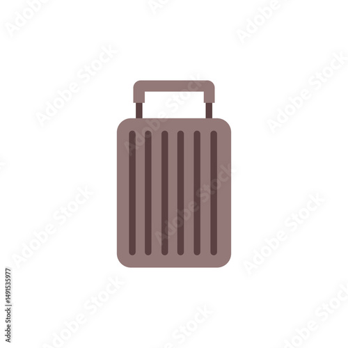 Simplified depiction of a suitcase for travel, rendered as a flat design