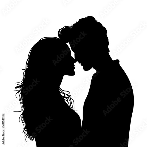 silhouette of a couple