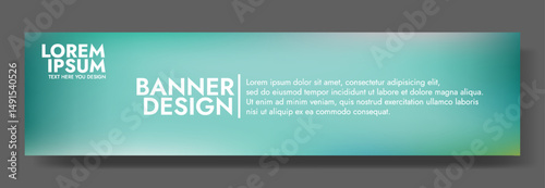 Modern banner design with a tranquil lagoon inspired background