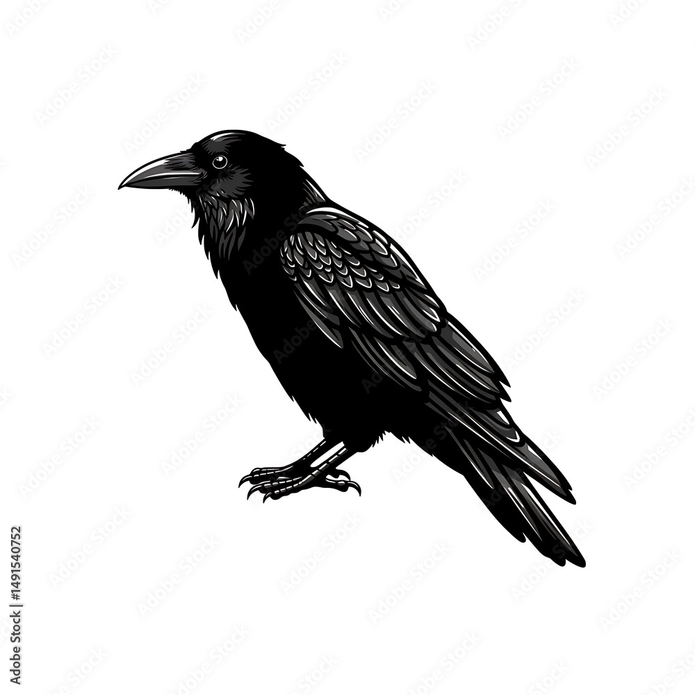 Obraz premium Raven's Shadow Ink