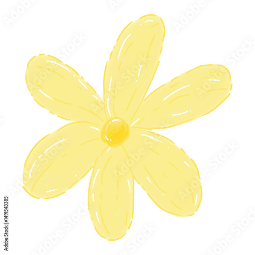 yellow flower watercolor PNG illustration