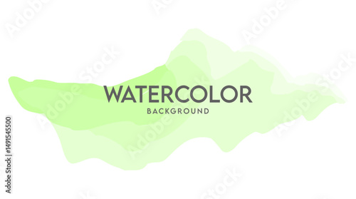 Elegant Green Watercolor Gradient Background Vector