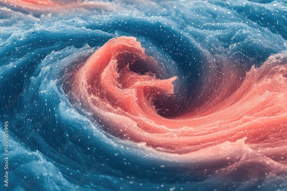 Fototapeta premium Abstract swirling vortex of soft, contrasting colors