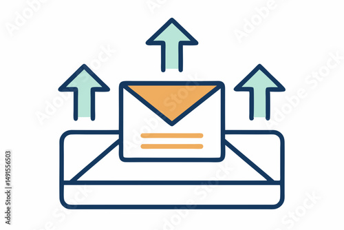 inbox tray with arrow icon