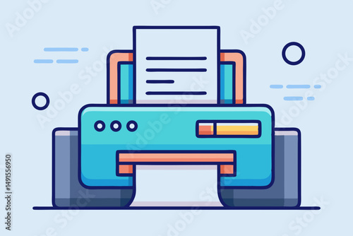 printer machine invoice paper icon