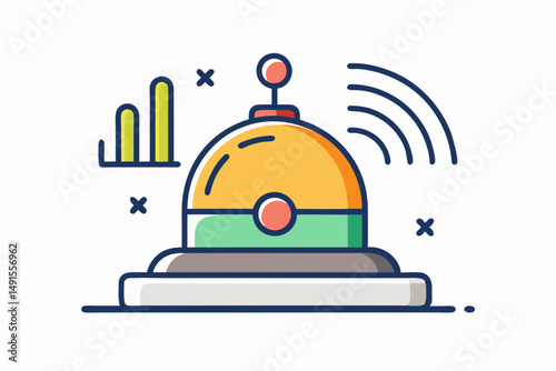 ringing service desk bell icon