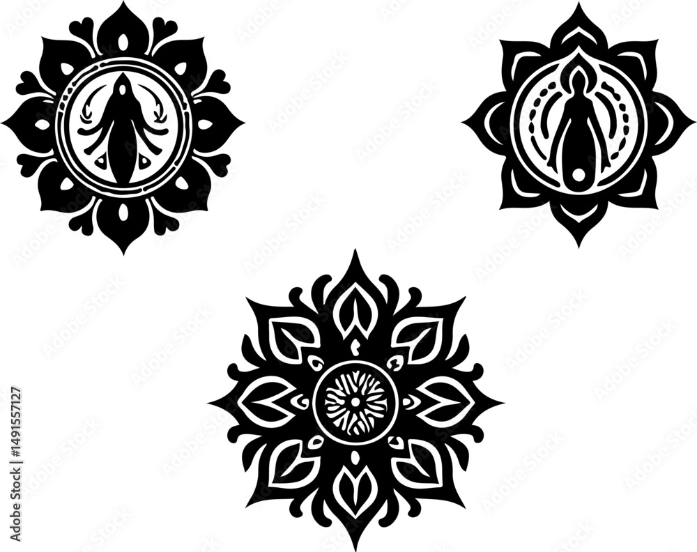 Fototapeta premium sketch illustration icon logo symbol animal mythology ethnic traditional