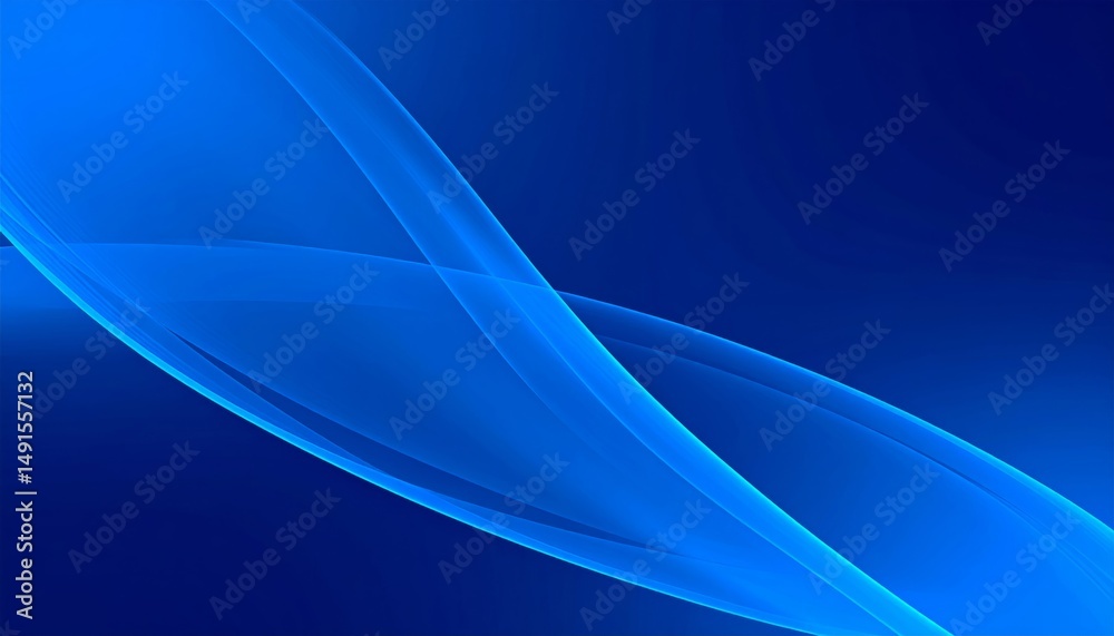 Fototapeta premium Abstract blue design with light waves and curved lines creates a textured digital wallpaper with energy and motion